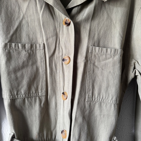 UMGEE USA Green Belted Long Sleeve Jumpsuit COVERALLS Pantsuit Womens L - Picture 3 of 7